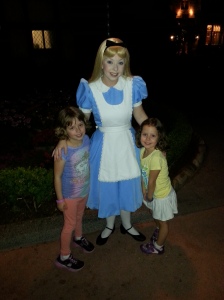 Meeting Alice in Wonderland at Epcot